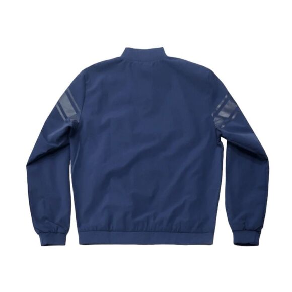 Rawgear Reflective Line Bomber Jacket Navy Blue Lightweight Long Sleeve L - Picture 2 of 8